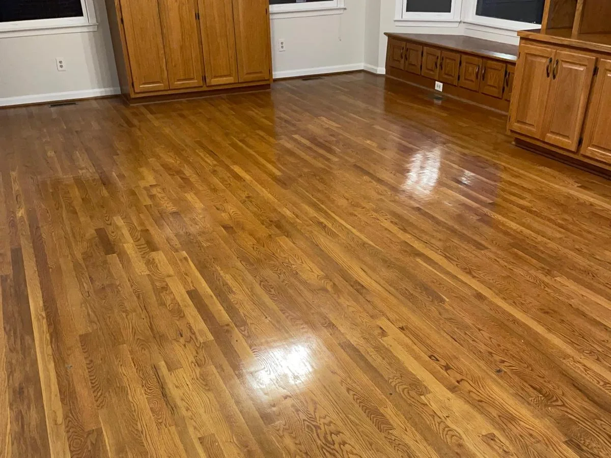After cleaning: Hardwood Floors