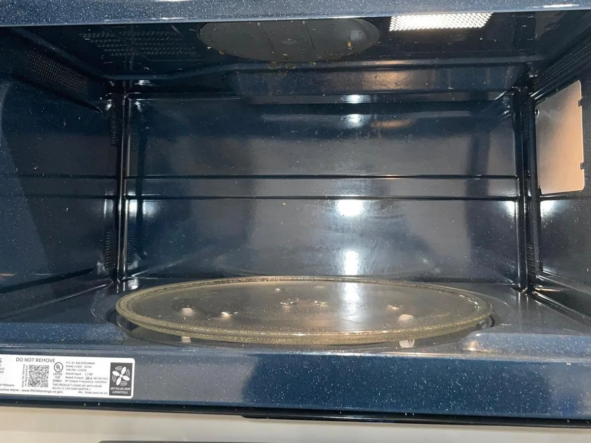 Before cleaning: Microwave